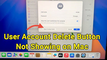 Fix Delete Button Not Showing on MacBook User Account | Can