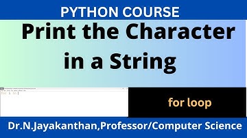 Python Program to Print the Characters in a String - -Step-by-Step Demo