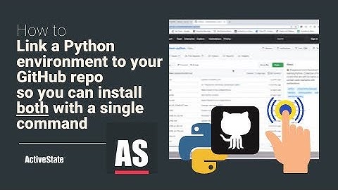 How to install the Python environment to your GitHub repo with a single command using AS Platform