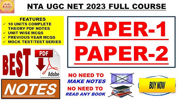 Ugc net exam Paper 1 and Paper 2 Best pdf notes #studybharat #Amanvohra #9888523440