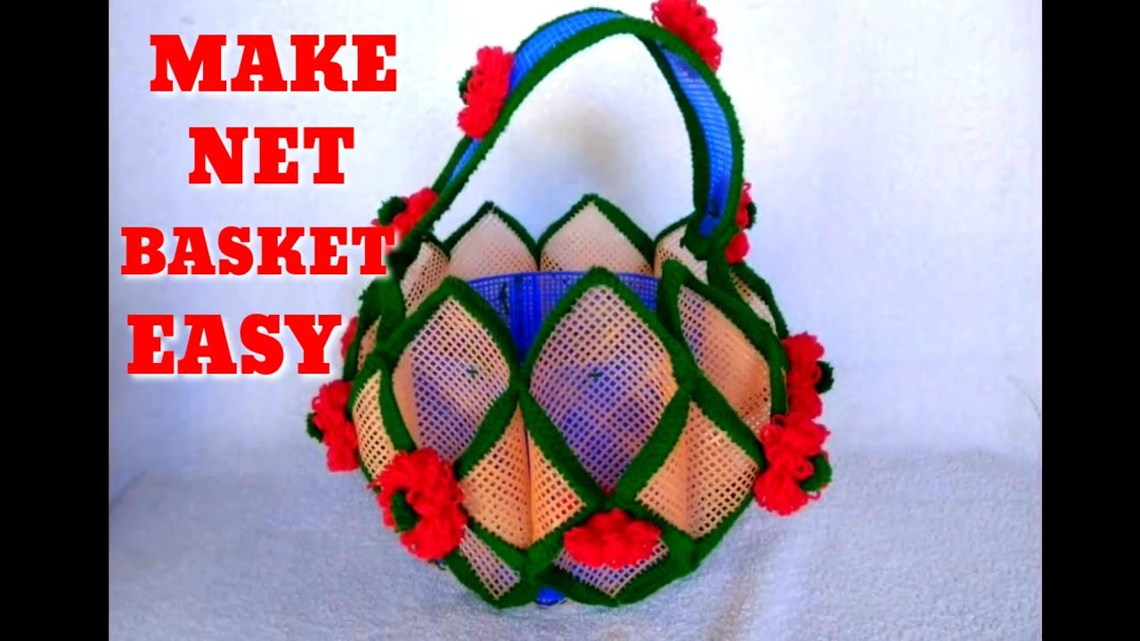 How to make plastic canvas basket step by step Fooldali banane ka
