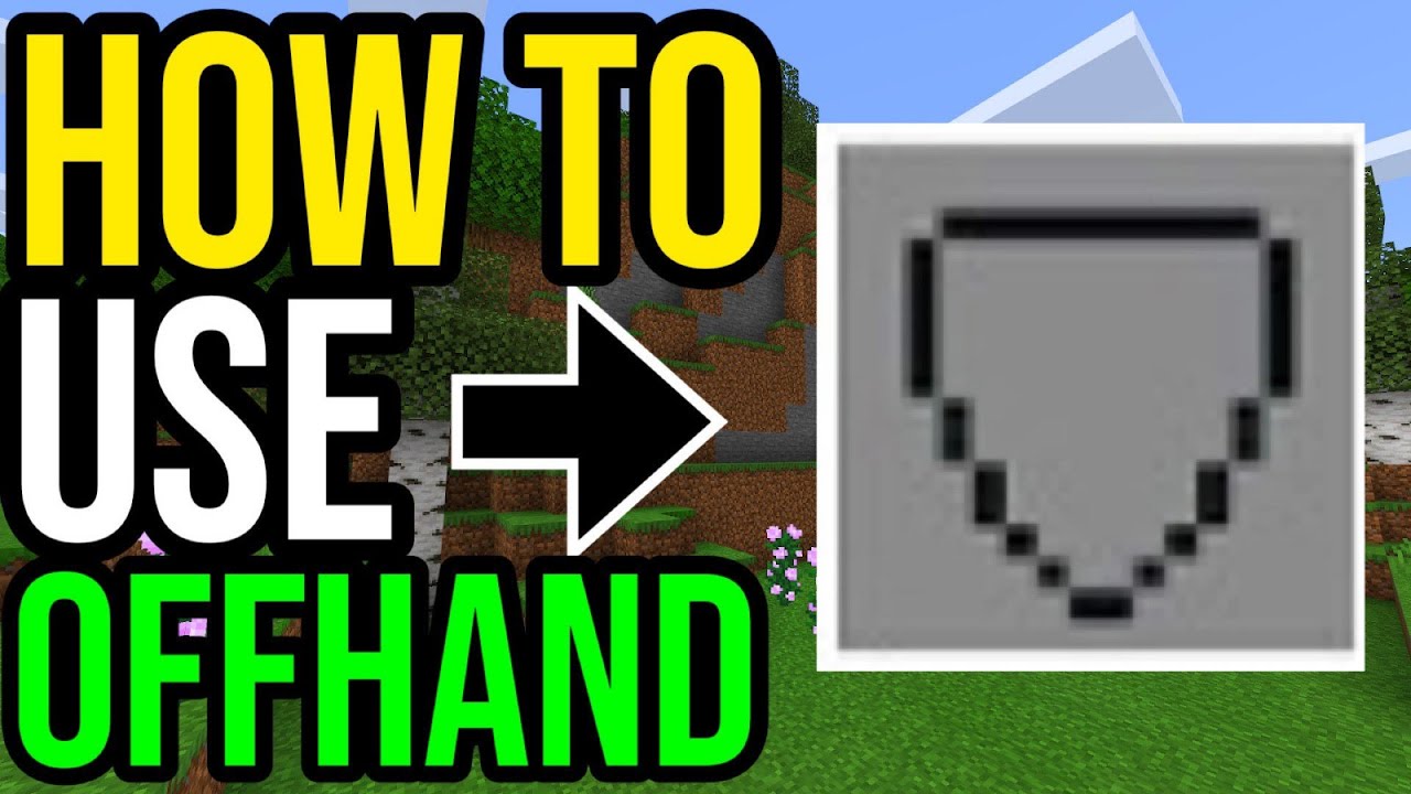 How To Use Offhand  Dual Wield In Minecraft Ps4/Xbox/Pe