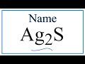 Naming and Classifying Ag2S