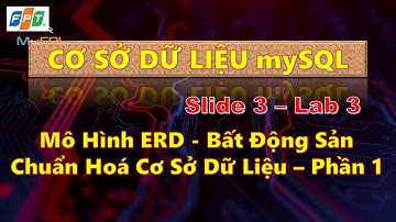 #COM2012 Slide 3 - Mô Hình ERD và Chuẩn Hoá Cơ Sở Dữ Liệu