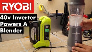 Testing The Ryobi 40v 300watt Inverter  It's Powerful!