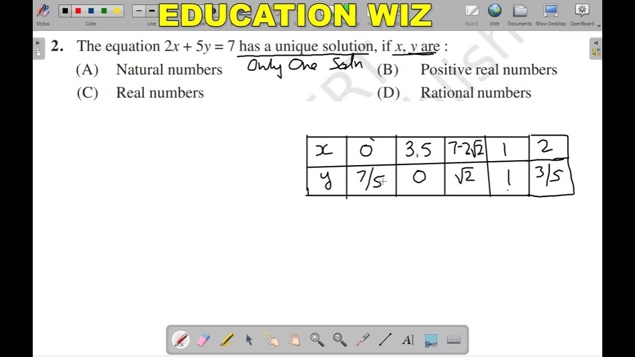 the-equation-2x-5y-7-has-a-unique-solution-if-x-y-are-a