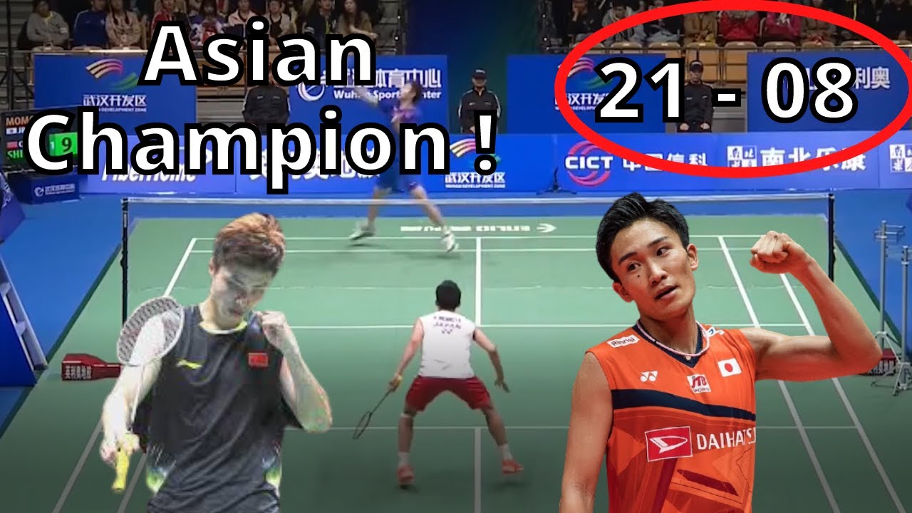 When Momota became Asian champion by Destroying Shi Yuki in third set