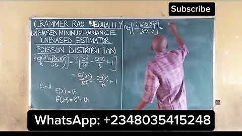 UMVUE of Poisson Distribution: UMVUE of Poisson Distribution using Crammer Rao Inequality
