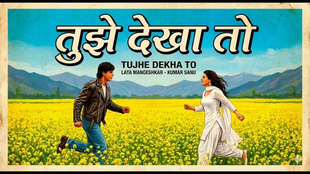 Tujhe Dekha Toh Song |Dilwale DulhaniaLe Jayenge | Shah Rukh Khan|Kajol Lata| Kumar Sanu | DDLJ|new 