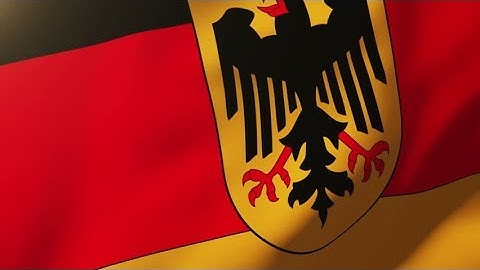 4K Germany With Eagle flag waving in the wind. Looping sun rises style. Animation loop Stock video