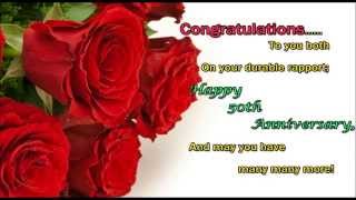 Happy 50th Wedding Anniversary wishes, 50th Anniversary SMS, Text Message, Greetings, Whatsapp Video