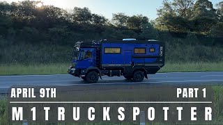 Truck spotting action in Australia. Kenworths, Macks, Scania, April the 9th 2024. Part 1