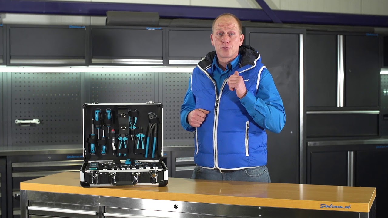154-delige gereedschapskoffer met EVA vulling | Datona.nl