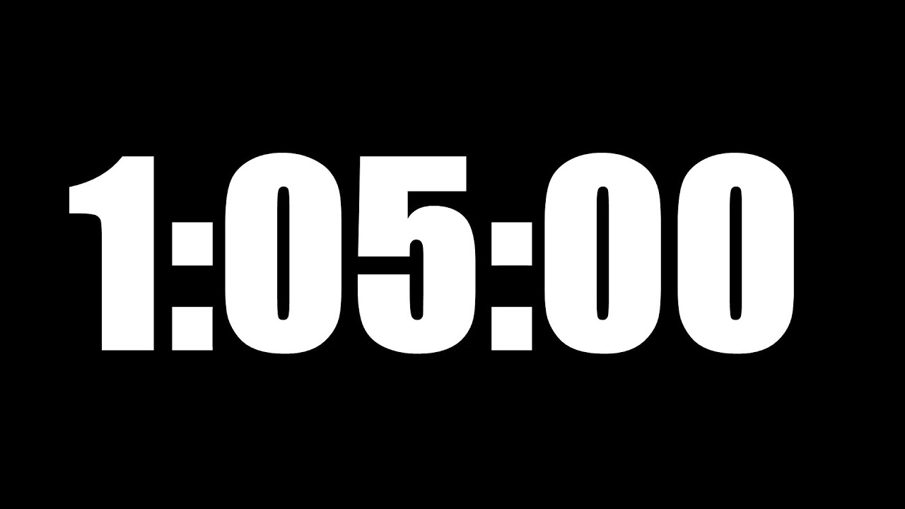 1 HOUR 5 MINUTE TIMER • 65 MINUTE COUNTDOWN TIMER ⏰ LOUD ALARM ⏰