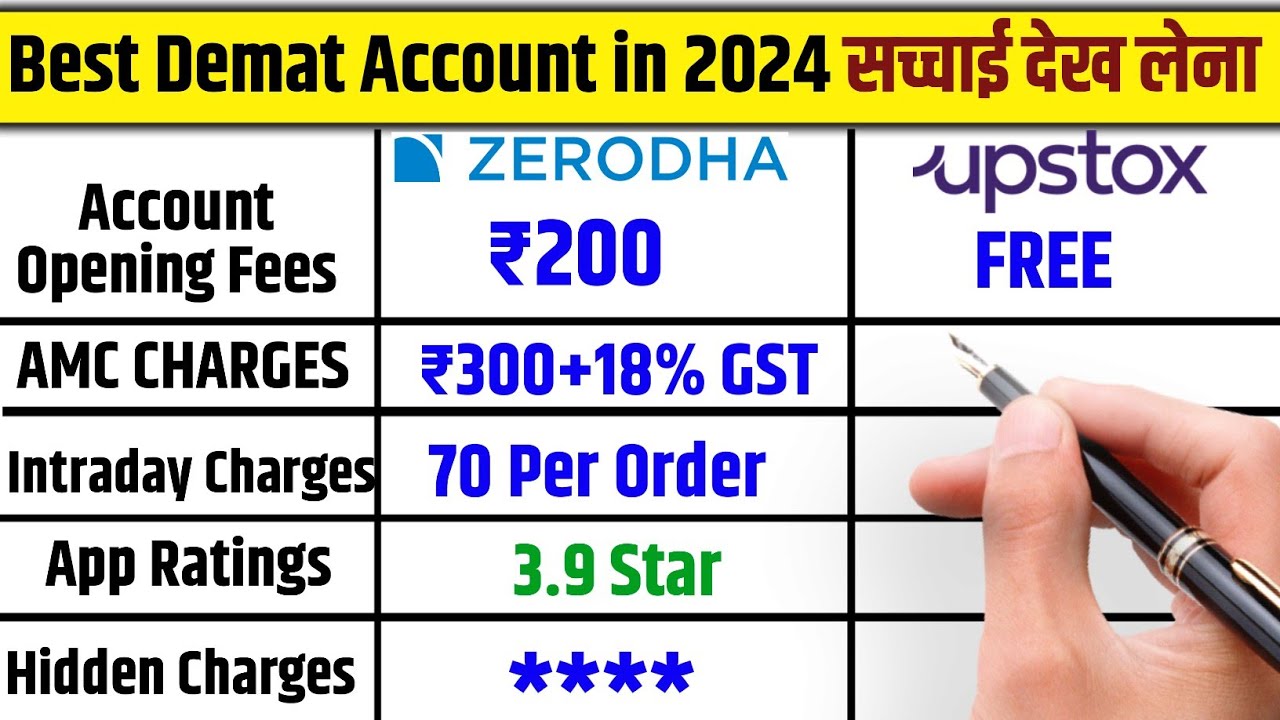 Zerodha vs Usptox Comparison 2024  Best Trading App 2024  Best Demat Account in 2024 