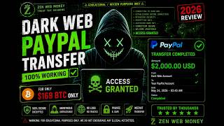 Dark Web PayPal Transfer $2000 USD for $169 BTC Only (2026 Review)