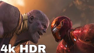 Thanos Vs Iron Man Infinity War Fight Scene . 4K Hdr .