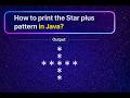 Plus Pattern in Java ⭐ Easy Logic 🔥 #java #coding