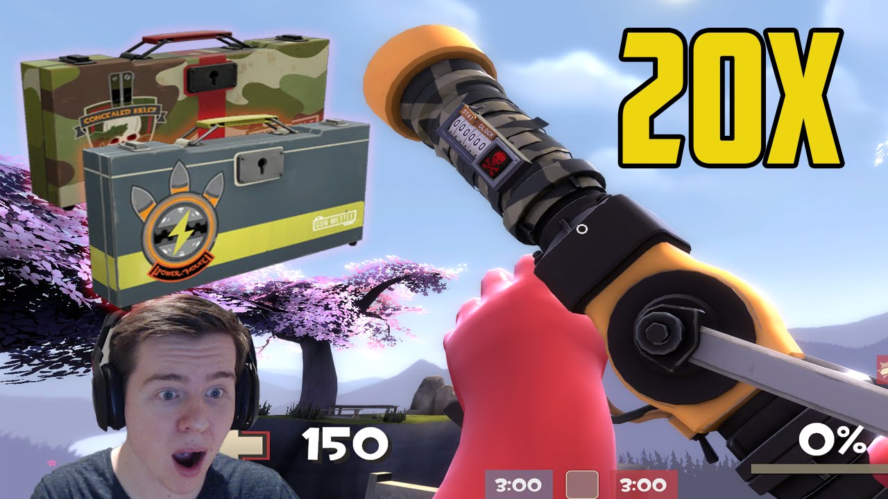 Unboxing 20 Powerhouse + Concealed Killer Cases & Giveaway! TF2 Gun Mettle Update.