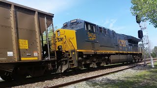 T315-13 Solo ES44AC pulling a thousand ton coal loads with a face forward rear ET44AH DP