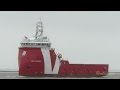 Xbow offshore supply ship vos partner pdbu imo 9709128 inbound emden timelapse ulstein px 121