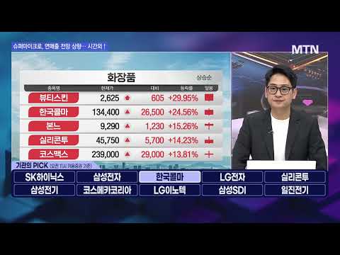 [오후의 쟁점] 실적에 활짝 웃는 뷰티주, 주도주 등극하나? / 머니투데이방송 (증시, 증권)