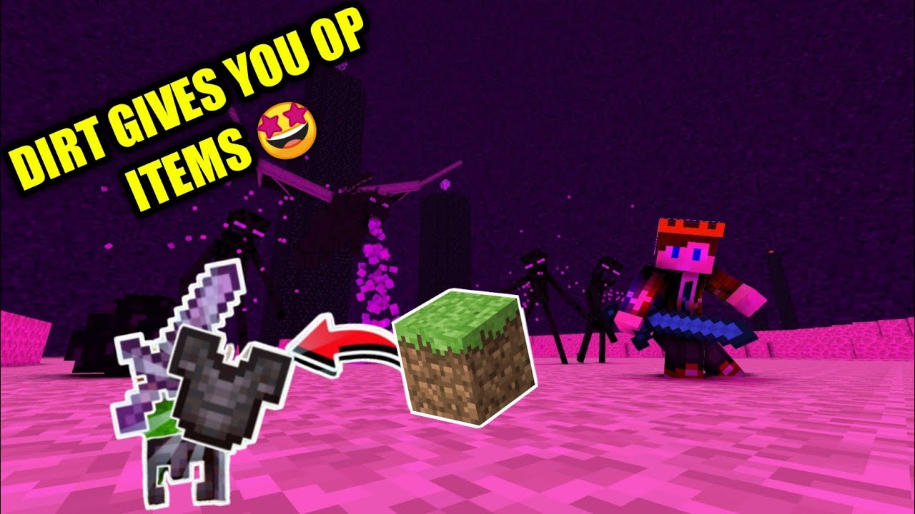 MINECRAFT BUT DIRT GIVES YOU OP ITEMS 🤩 | SNJ GAMER | MINECRAFT IN ...