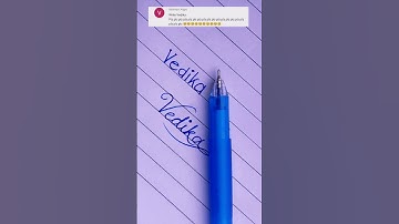 Vedika - Name Writing।। How to Write Cursive।। Simple Name Calligraphy 😄