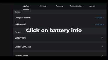 How to see dji mavic drone battery cycles on Dji fly app