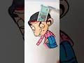 Lazy mr bean mind refresh drawing # #viralshort #drawingtutorial