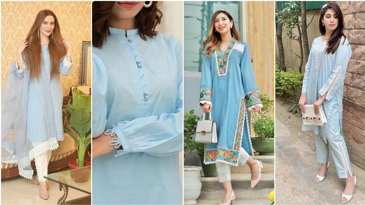 sky blue colour combinations indian dress Ferozi Colour Combination For  Punjabi Suits punjab… | Combination dresses, Colour combination for dress,  Blue colour dress