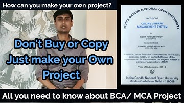 How to make MCA project | Ignou mca project | ignou bca project