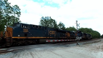 CSX Intermodal Train View From Both Sides Of The Tracks