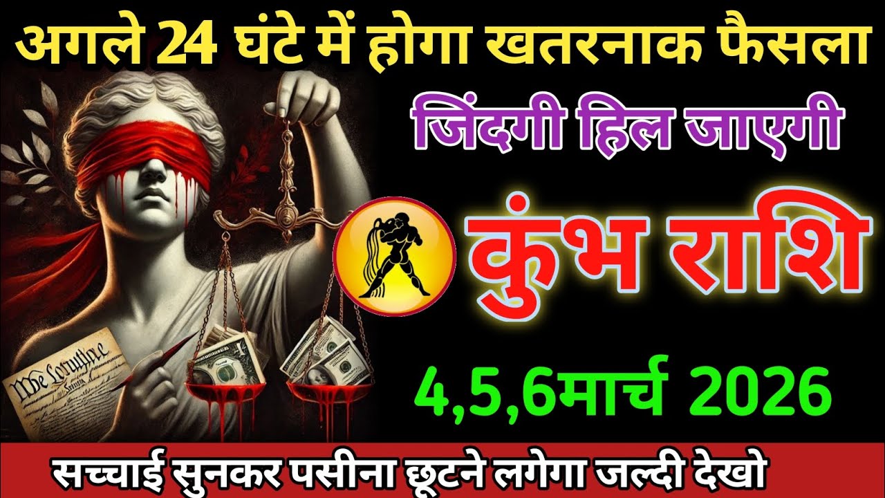 अगले 24 घंटे में होगा खतरनाक फैसला जिंदगी हिल जाएगी #kumbhrashifal #aajkarashifal 