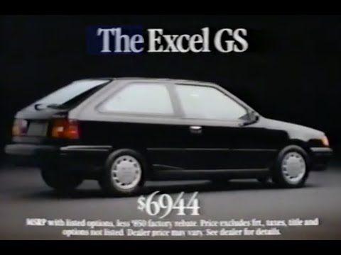 Excel Hyundai - The Excel GS Car TV Ad 1990 Commercial