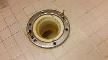 Sioux Chief Metal Repair Ring Installed With Tapcon Concrete Screws On Plastic Toilet Flange