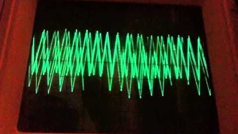 Pittsburgh Modular Blade Wave on Vintage Oscilloscope