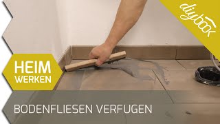 Bodenfliesen verfugen - YouTube