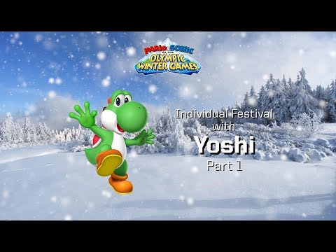 Mario & Sonic at the Olympic Winter Games Festival Mode Individual (Yoshi) Part 1