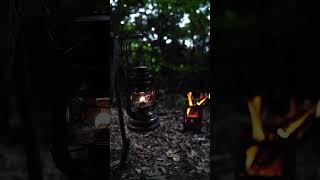 It’s giving cozy vibes ?? solotravel campfire bushcraft camp solo asrm hiking girl
