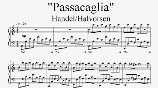 "Passacaglia" - Handel/Halvorsen (piano sheet music)