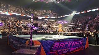 TIFFANY STRATTON ENTRANCE AT WWE BACKLASH LYON - TIFFY TIME - RINGSIDE #wwe #backlash #france