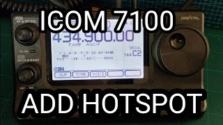 IC0M IC7100 Add Hotspot,  DR Mode