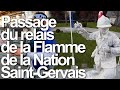 10 novembre 2021 passage du relais de la flamme de la nation soldat inconnu saintgervais mont blanc