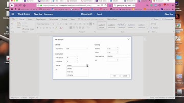 Hanging Indent Format with Word Online