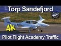 Torp Sandefjord Airport - Pilot Flight Academy Traffic - 4K