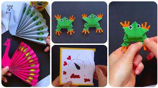 How To Make Paper Toy|DIY Paper Clock|Origami Frog
