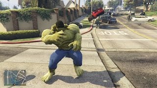GTA 5 Mod - Hulk khổng lồ đánh nhau với Hulk tí hon, Ai sẽ chiến thắng?