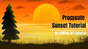 you can draw this otherworldly sunset in procreate _ step by step procreate tutorial