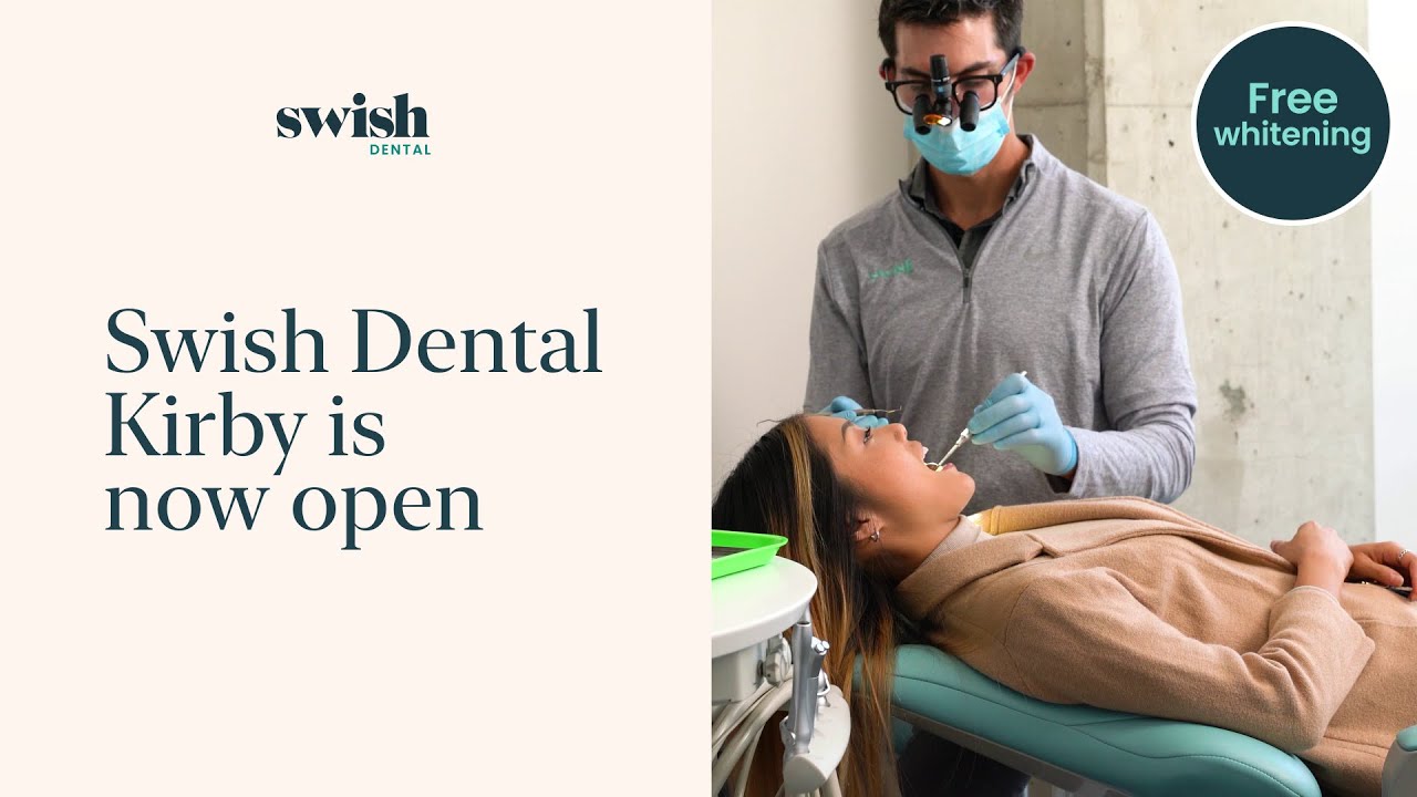 Get free whitening after a New Patient Exam & Cleaning at Swish Kirby